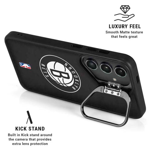 NBA Brooklyn Nets Distressed Galaxy S25 Kickstand Case